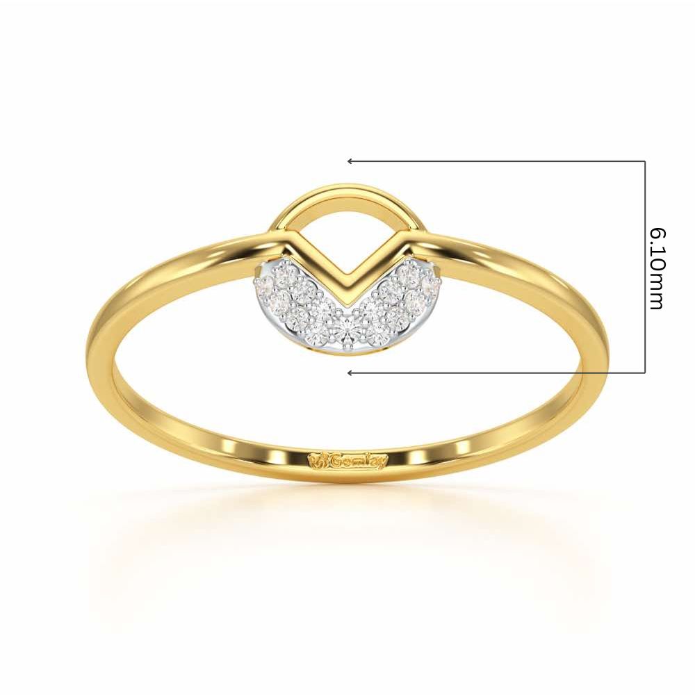 Luminous Loop Silver Ring - Yellow Gold - Image 5