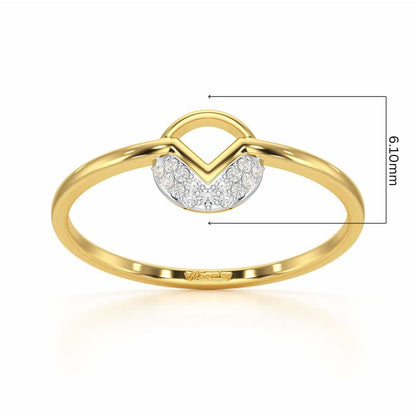 Luminous Loop Silver Ring - Yellow Gold - Image 5