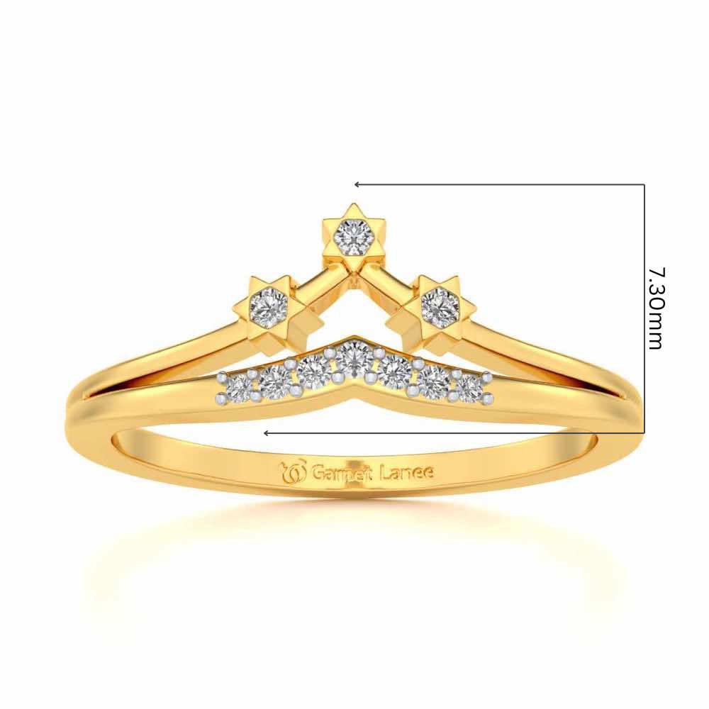 Farzeen Silver Ring - Yellow Gold - Image 5