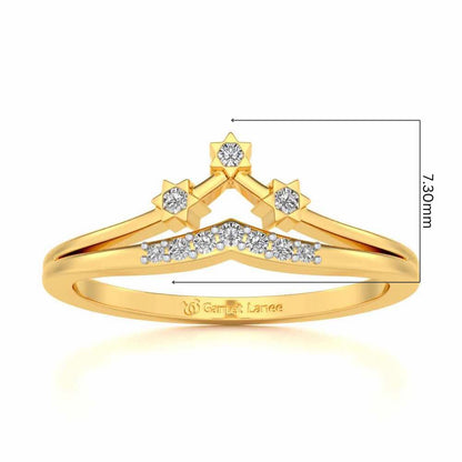 Farzeen Silver Ring - Yellow Gold - Image 5