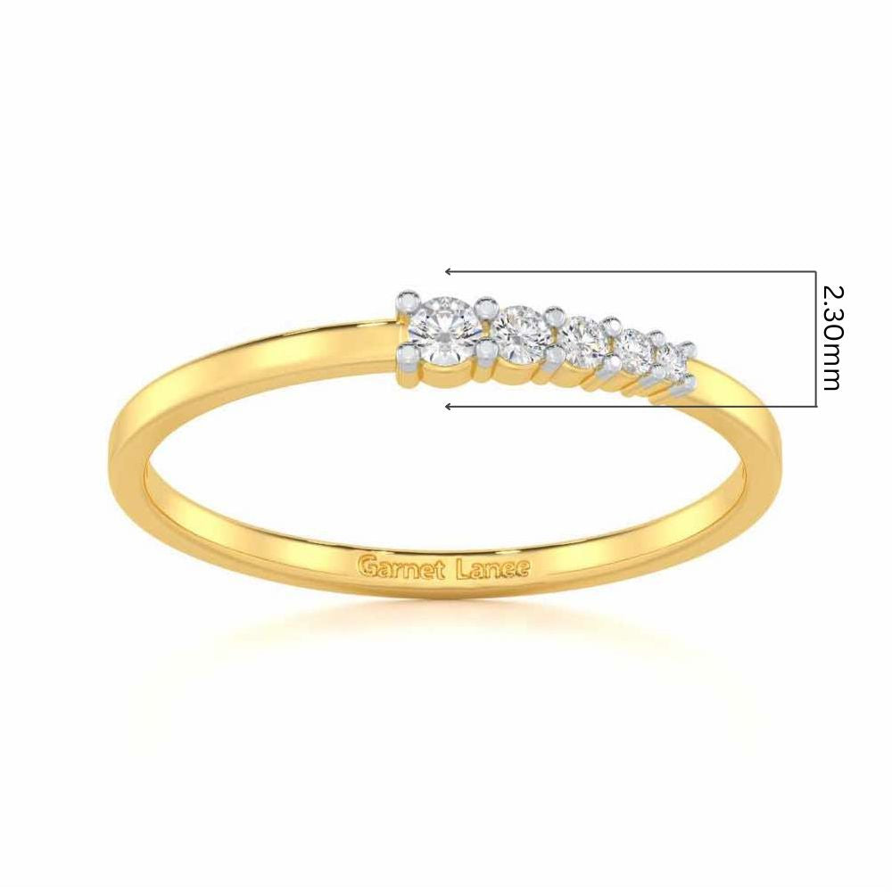Ethereal Essence Silver Ring - Yellow Gold - Image 5