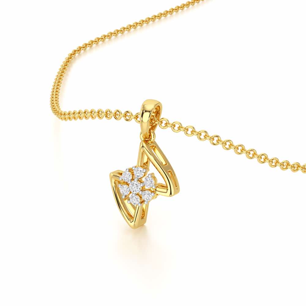 Eternal Sparkle Silver Pendant - Yellow Gold - Image 2