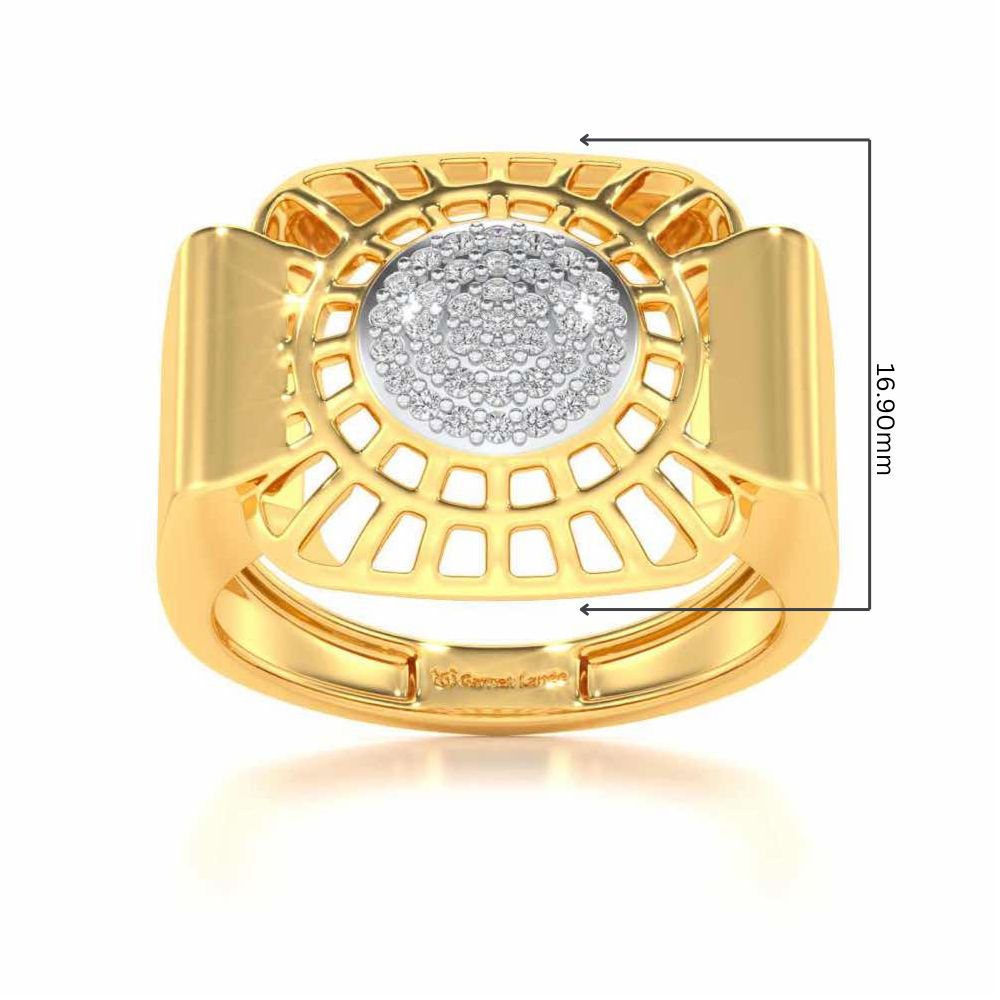 Heroic Silver Ring For Men - Yellow Gold - Image 5