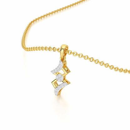 Silver Gleam Pendant - Yellow Gold - Image 2