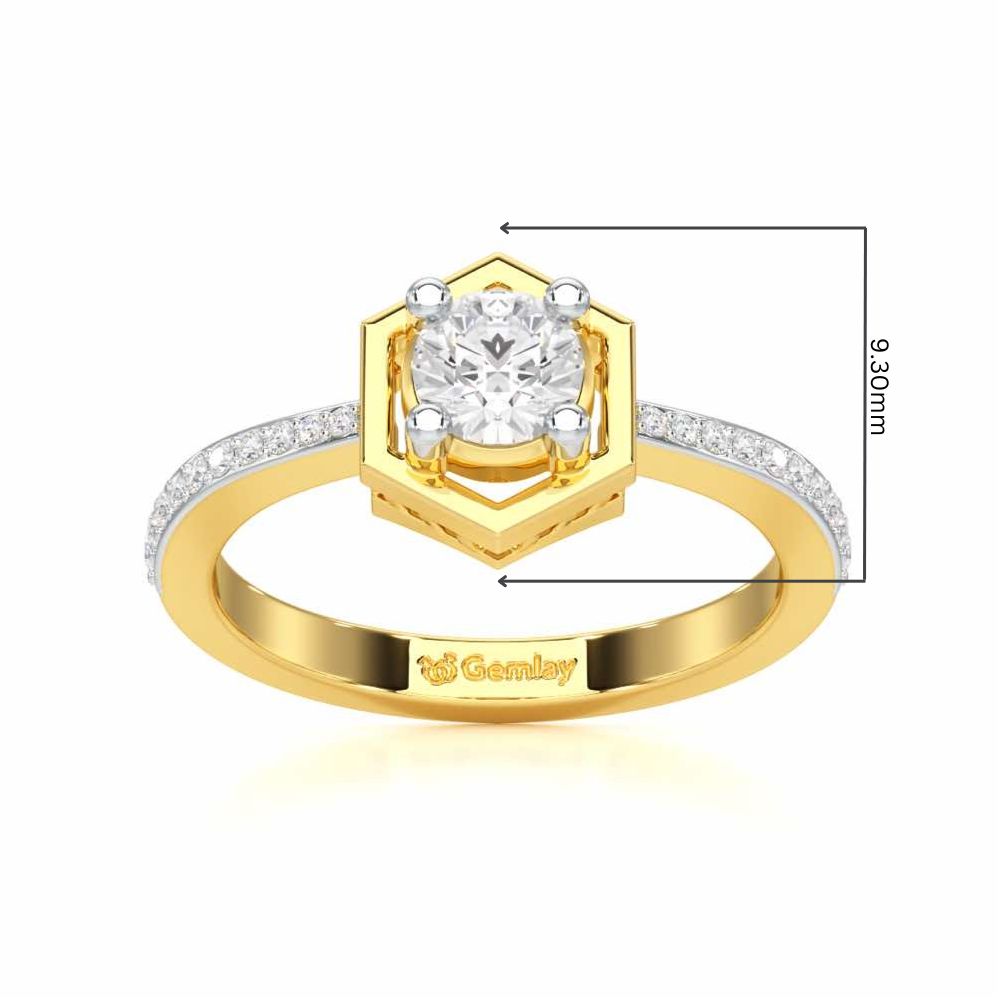 Majestic Luminescence Solitaire Ring - Yellow Gold - Image 5