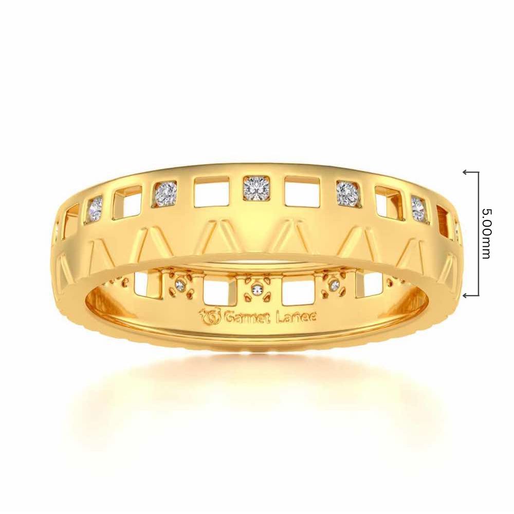Era Silver Band Ring - Yellow Gold - Image 5