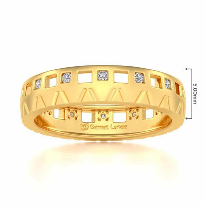 Era Silver Band Ring - Yellow Gold - Image 5
