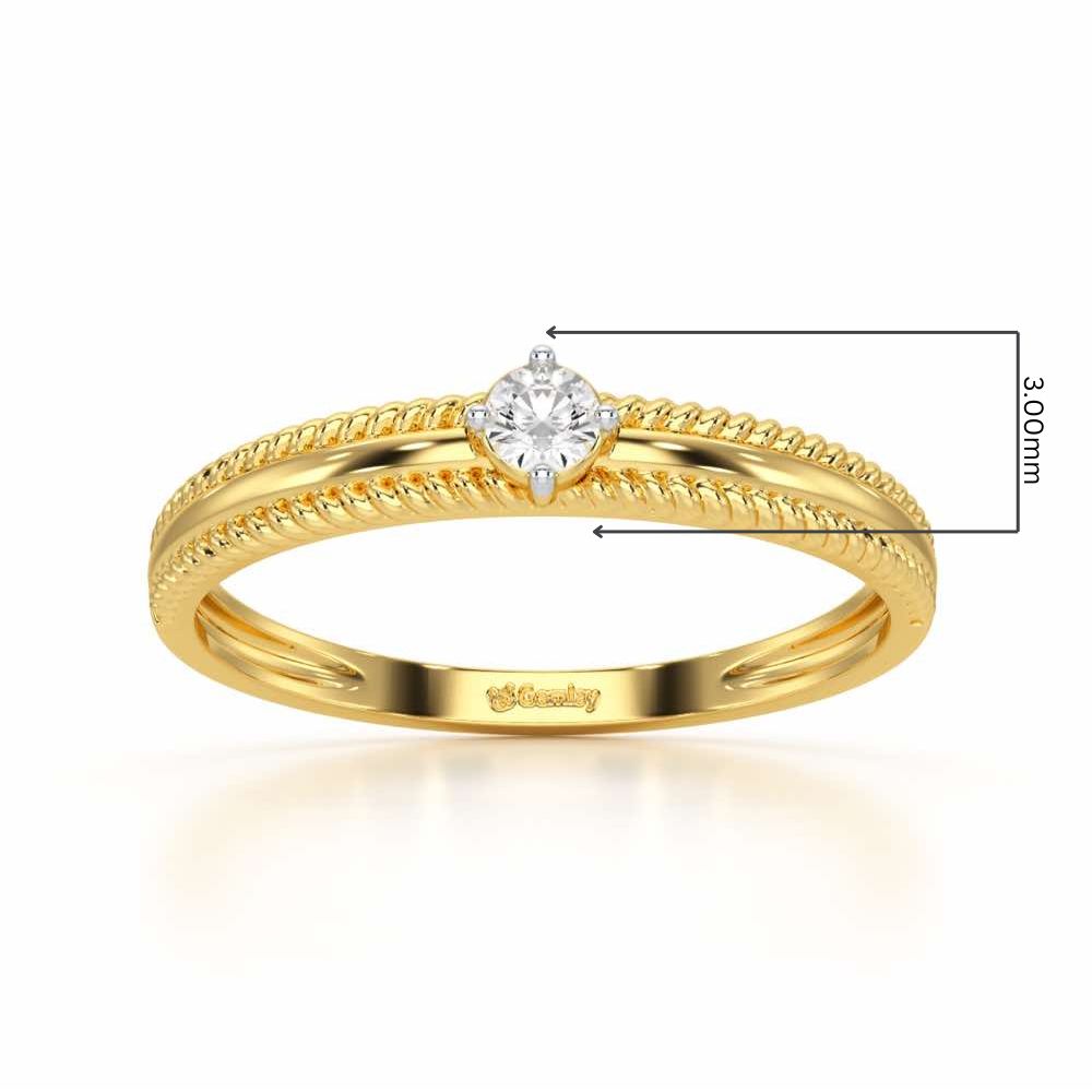 Destined One Silver Ring - Yellow Gold - Image 2