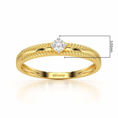 Destined One Silver Ring - Yellow Gold - Image 2