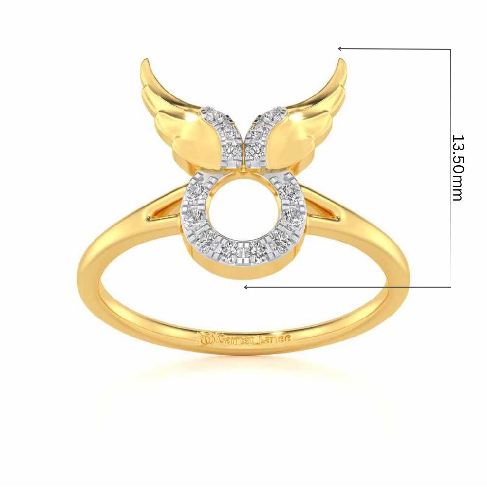 Valour Taurus Silver Ring - Yellow Gold - Image 5