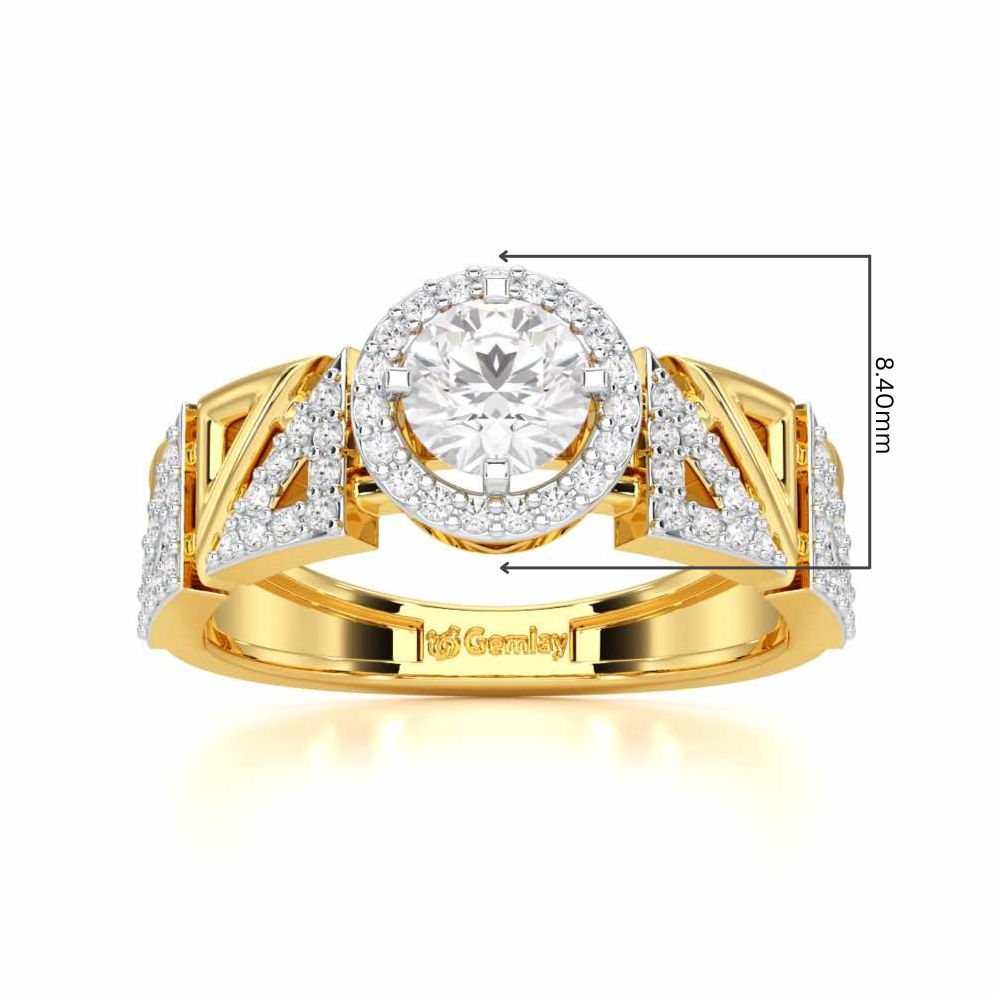 Luminescent Elegance Solitaire Ring - Yellow Gold - Image 5