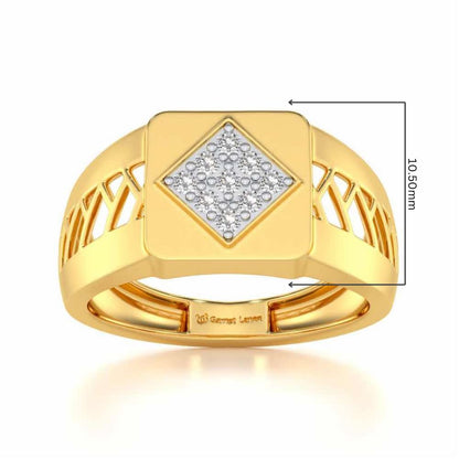 Corybantic Silver Ring For Men - Yellow Gold - Image 5