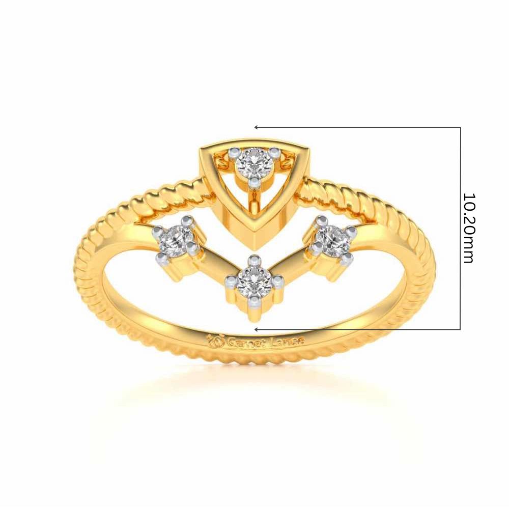 Dalja Silver Ring - Yellow Gold - Image 5