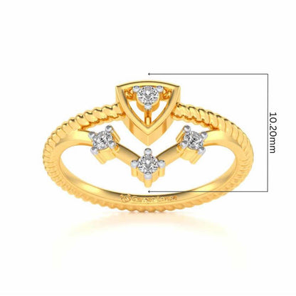 Dalja Silver Ring - Yellow Gold - Image 5