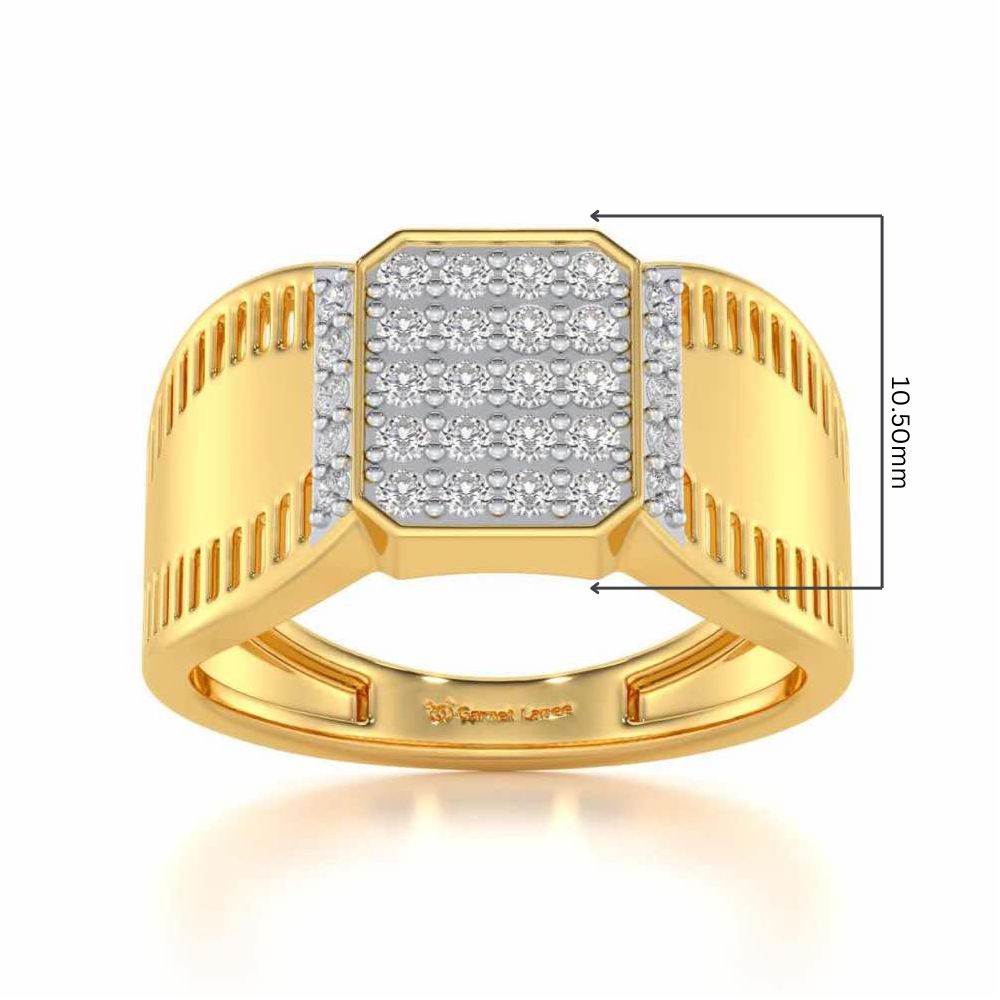 Monarch Silver Ring For Men - Yellow Gold - Image 5