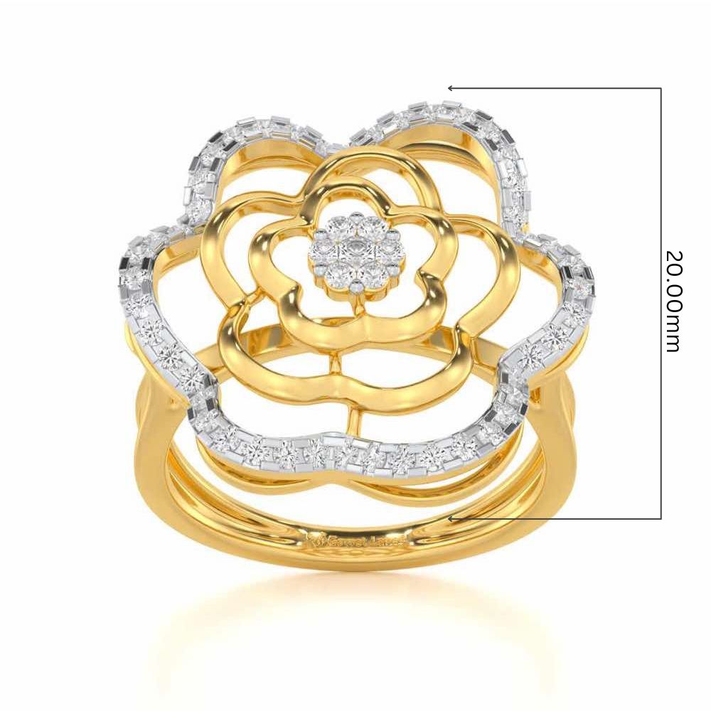Gleaming Glide Silver Ring - Yellow Gold - Image 5