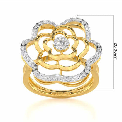 Gleaming Glide Silver Ring - Yellow Gold - Image 5