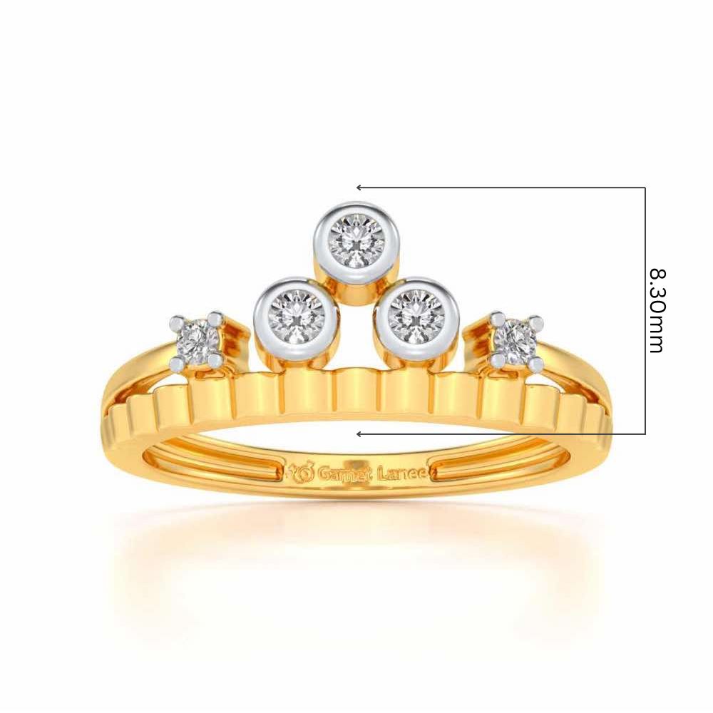 Divya Silver Ring - Yellow Gold - Image 5