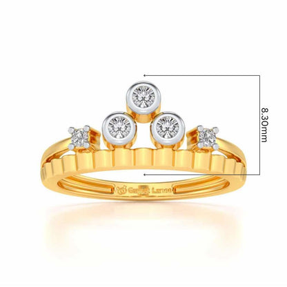 Divya Silver Ring - Yellow Gold - Image 5