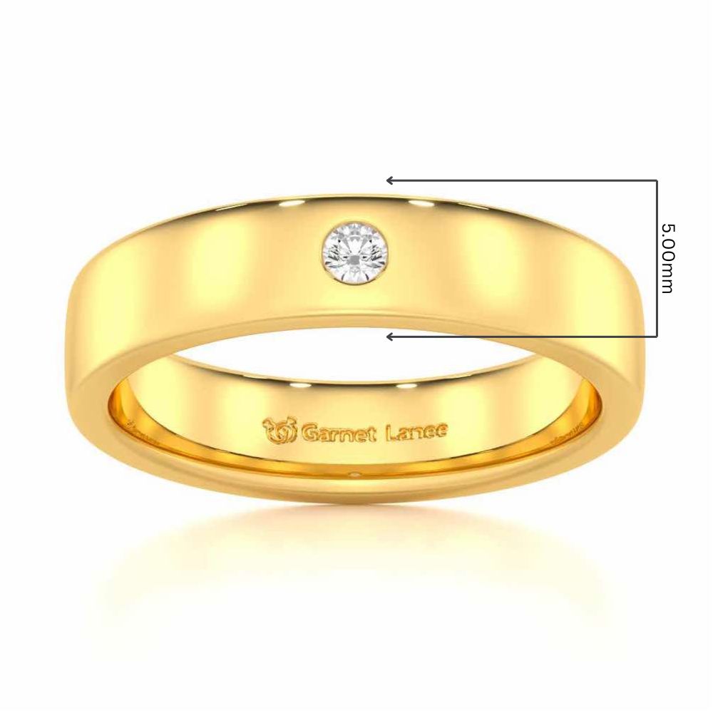 Sovereign Shine Men Solitaire Ring - Yellow Gold - Image 5