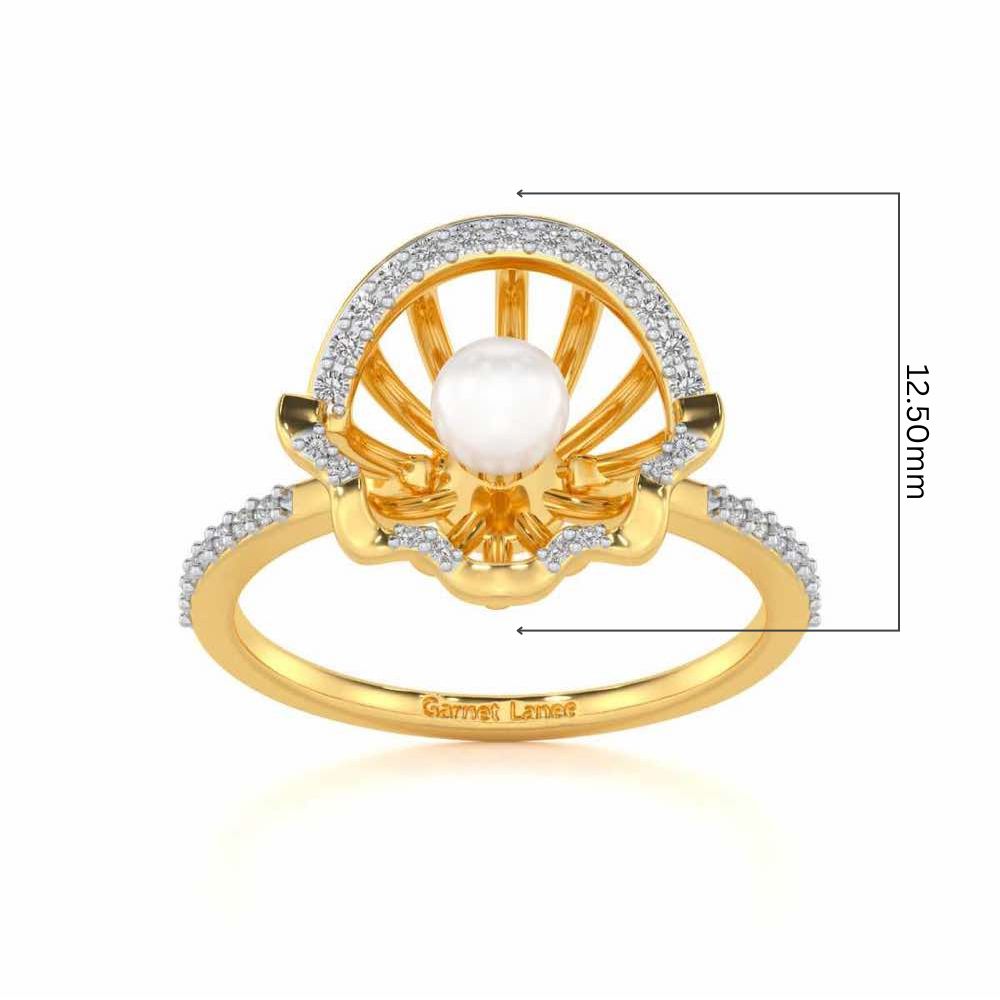 Mandem Silver Pearl Ring - Yellow Gold - Image 5