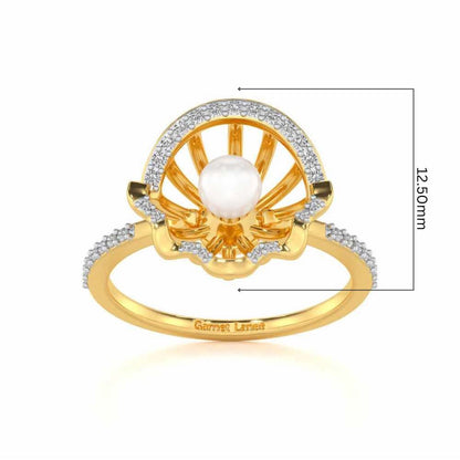 Mandem Silver Pearl Ring - Yellow Gold - Image 5