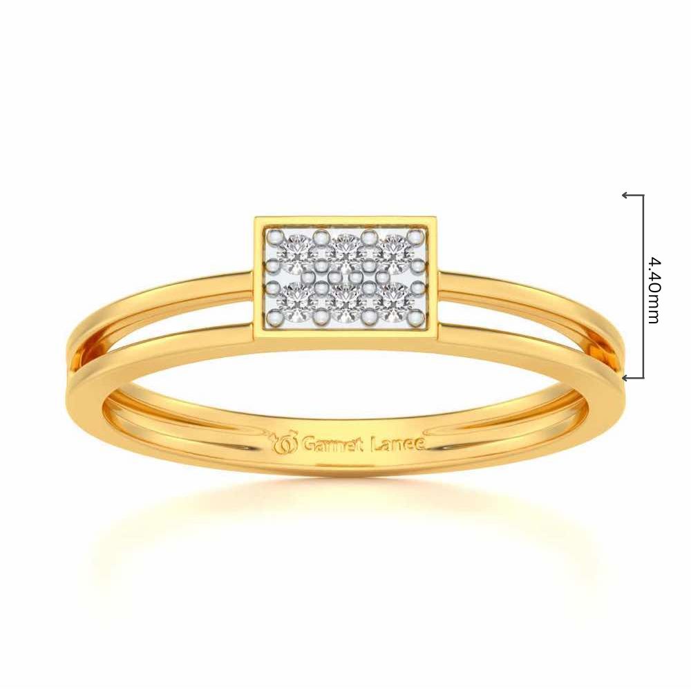 Conclave Silver Band Ring - Yellow Gold - Image 5