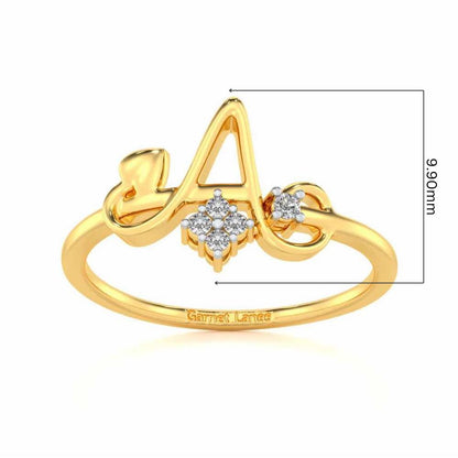 Blossom A Silver Ring - Yellow Gold - Image 5