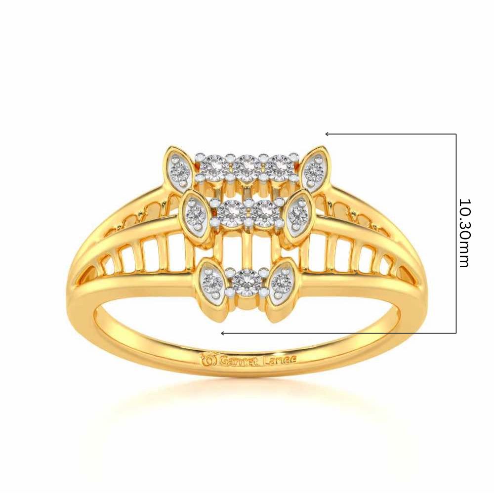 Infinity Tracery Silver Ring - Yellow Gold - Image 5