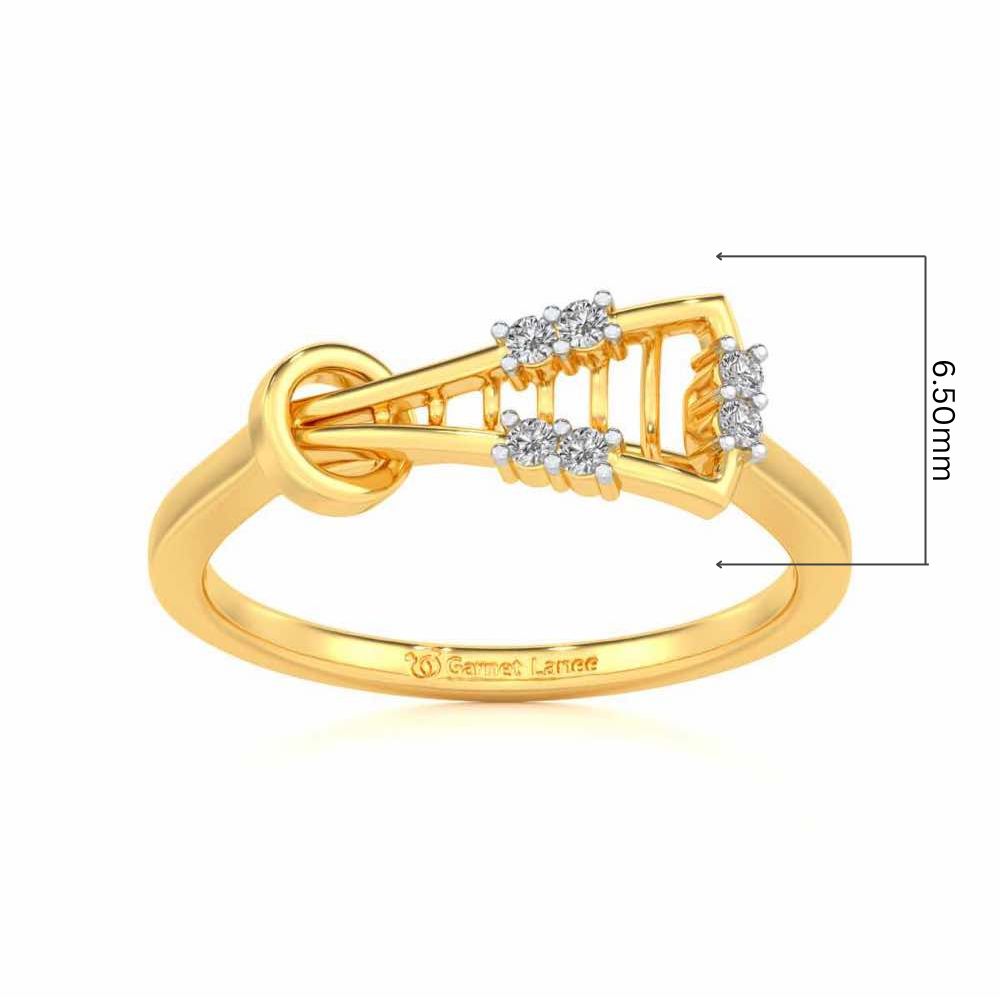 Gorge Lattice Silver Ring - Yellow Gold - Image 5