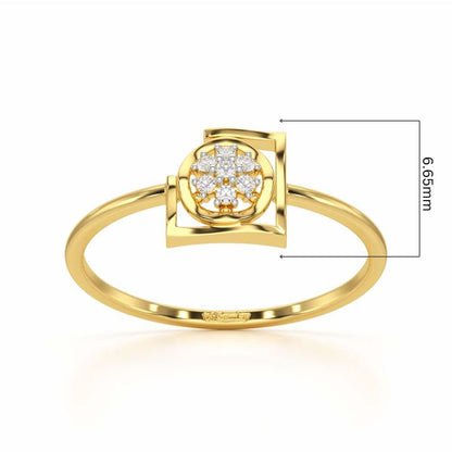 Focus on Glow Silver Ring - Yellow Gold - Image 5