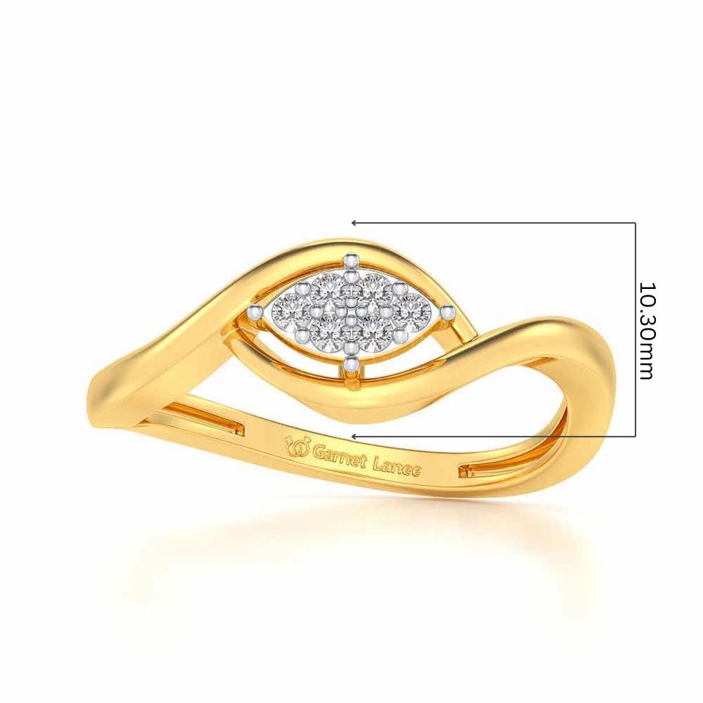Bina Silver Ring - Yellow Gold - Image 5