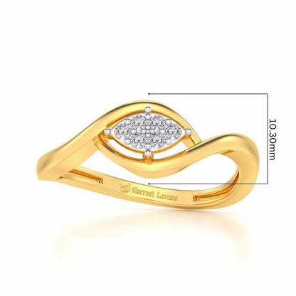 Bina Silver Ring - Yellow Gold - Image 5
