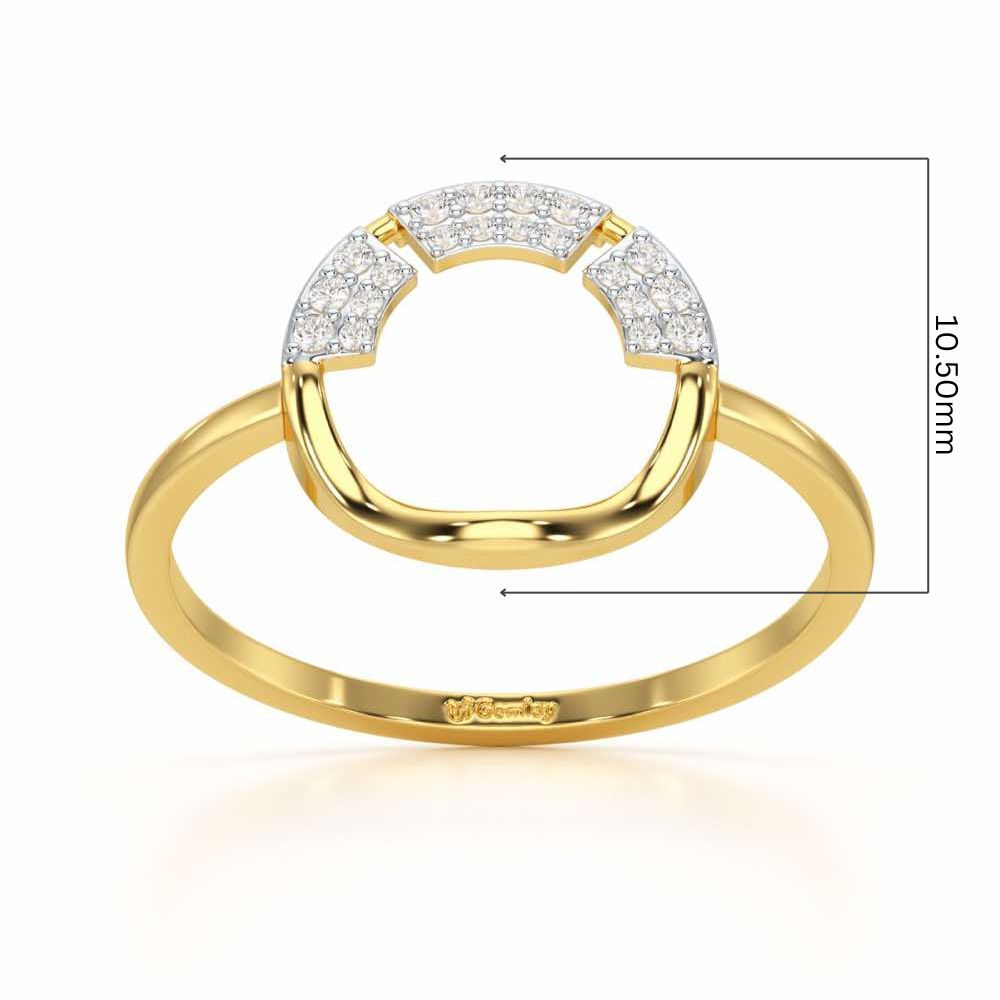 Heavenly Halo Silver Ring - Yellow Gold - Image 5