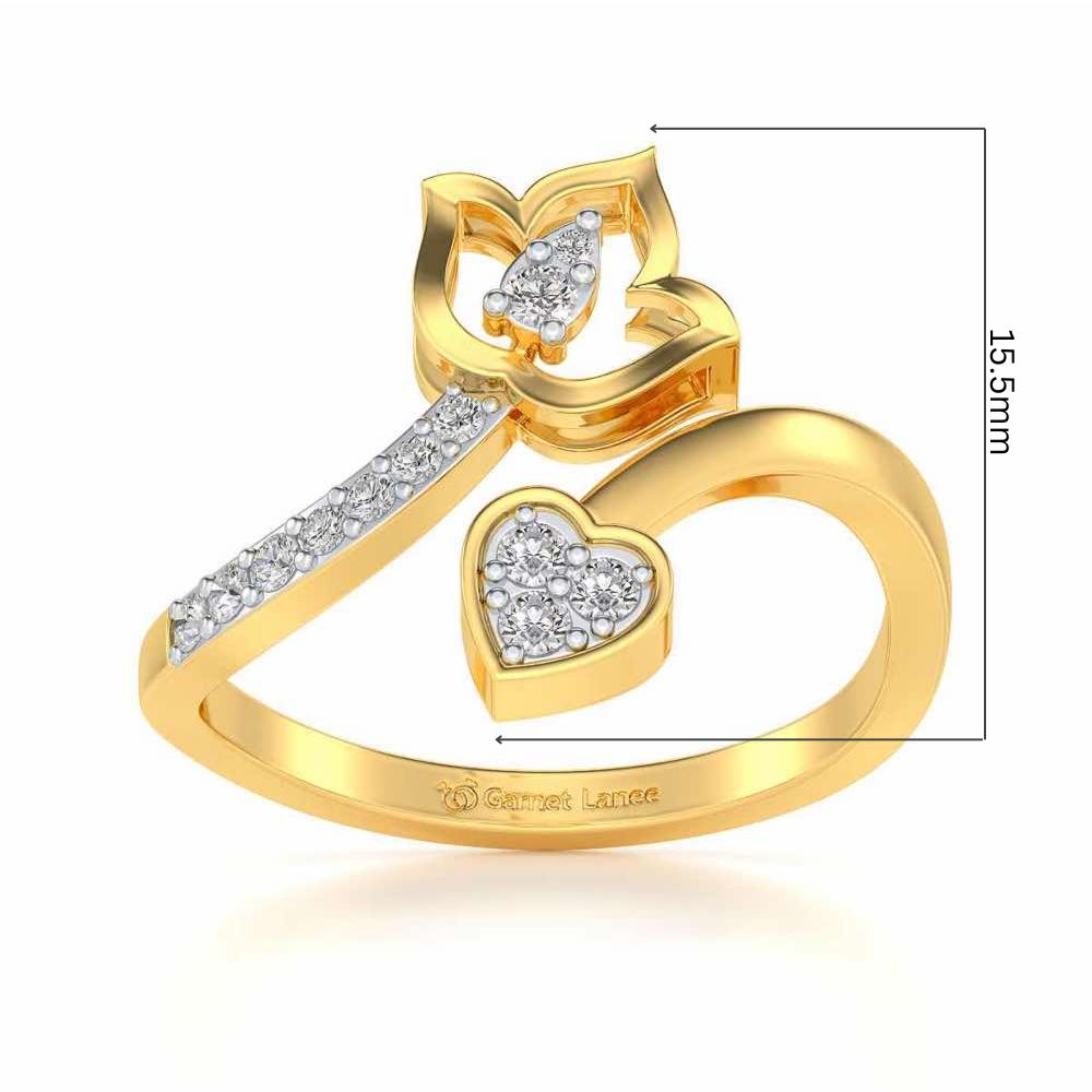 Nushka Silver Ring - Yellow Gold - Image 5