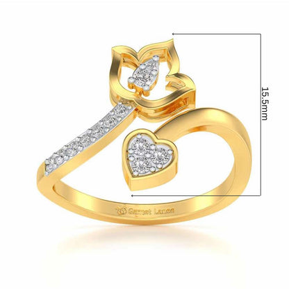 Nushka Silver Ring - Yellow Gold - Image 5