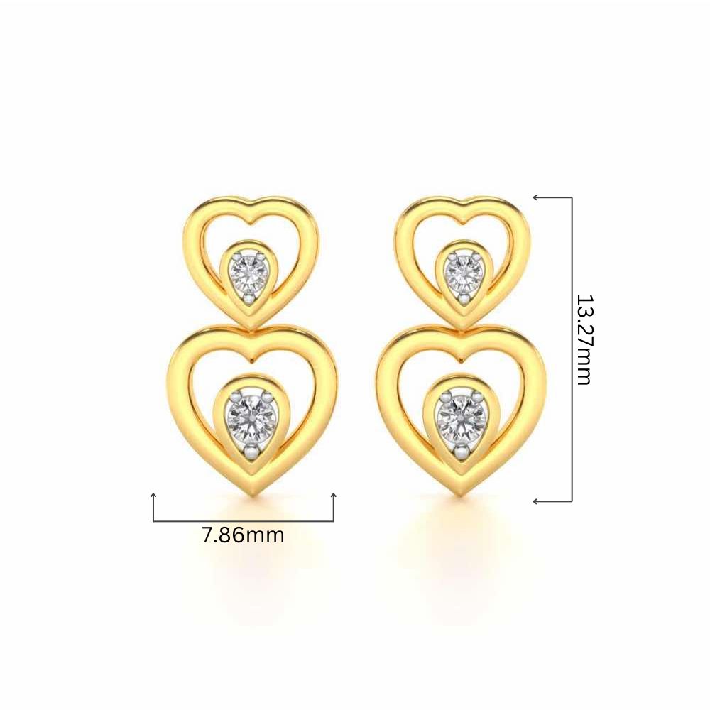 Candalini Silver Earrings - Yellow Gold - Image 4