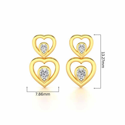 Candalini Silver Earrings - Yellow Gold - Image 4
