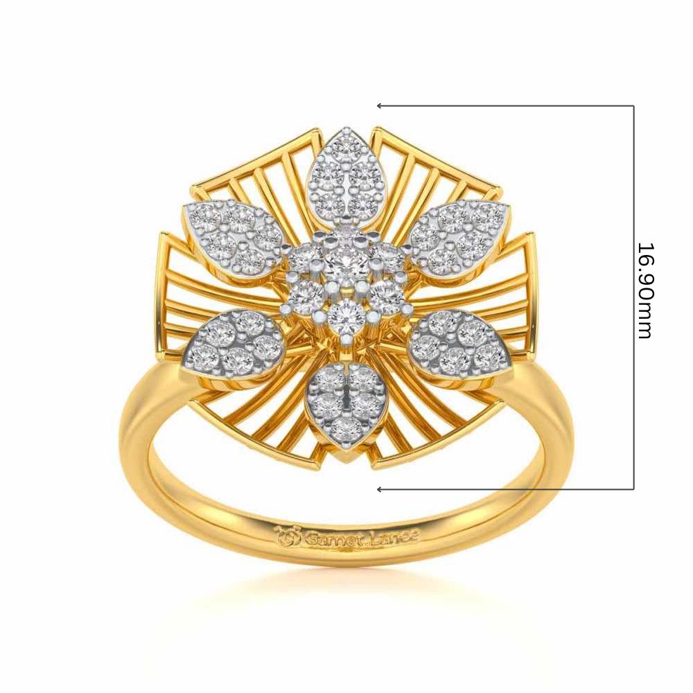 Heart Wish Silver Ring - Yellow Gold - Image 5