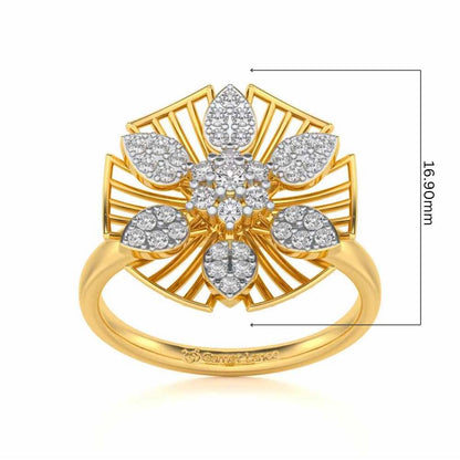 Heart Wish Silver Ring - Yellow Gold - Image 5