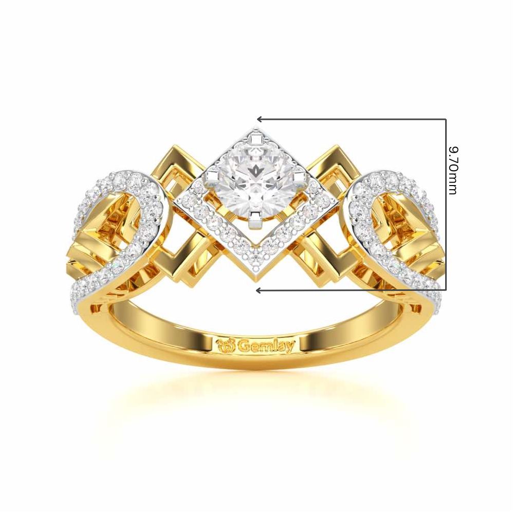 Suave Elegance Solitaire Ring - Yellow Gold - Image 5