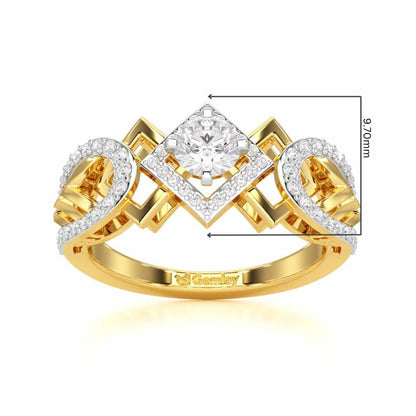 Suave Elegance Solitaire Ring - Yellow Gold - Image 5