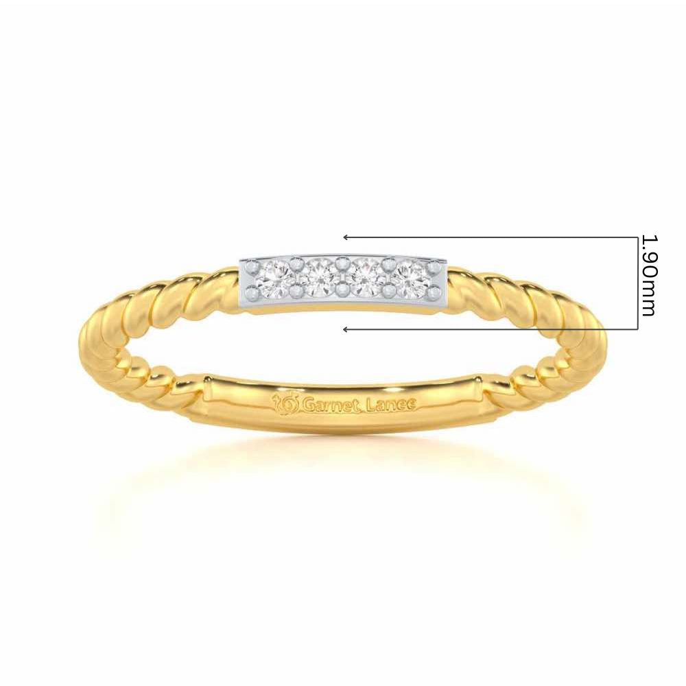Serendipity Glow Silver Ring - Yellow Gold - Image 5