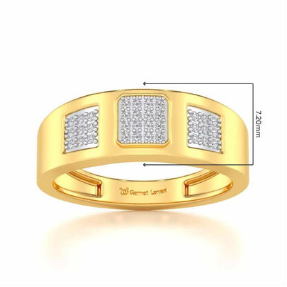 Exultant Silver Ring For Men - Yellow Gold - Image 5