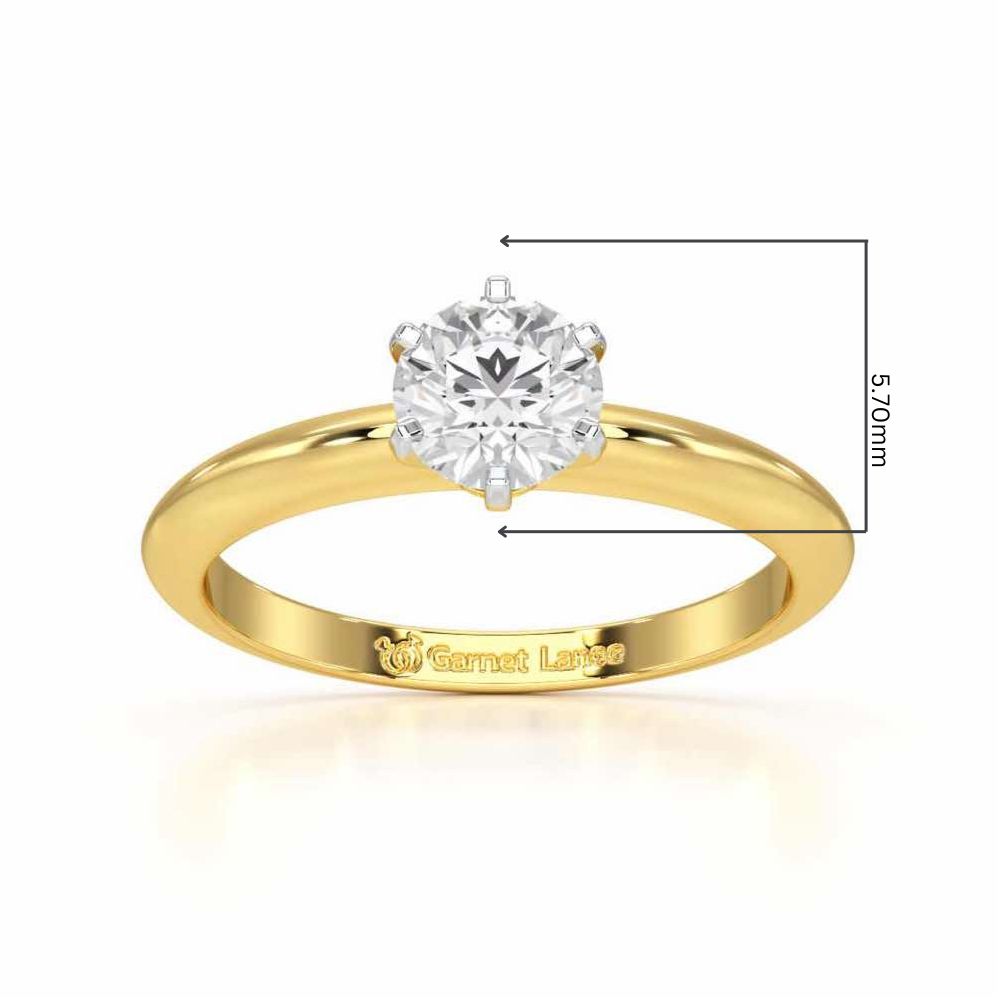 Sublime Lullaby Solitaire Ring - Yellow Gold - Image 5
