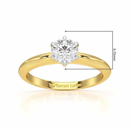 Sublime Lullaby Solitaire Ring - Yellow Gold - Image 5