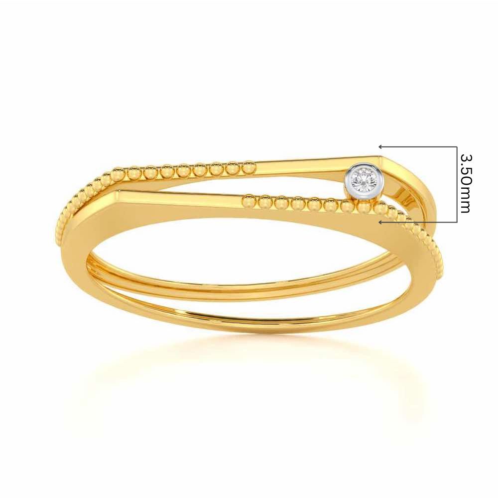 Exquisite Embrace Silver Ring - Yellow Gold - Image 5