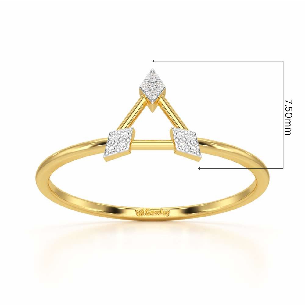Airy Allure Silver Ring - Yellow Gold - Image 5