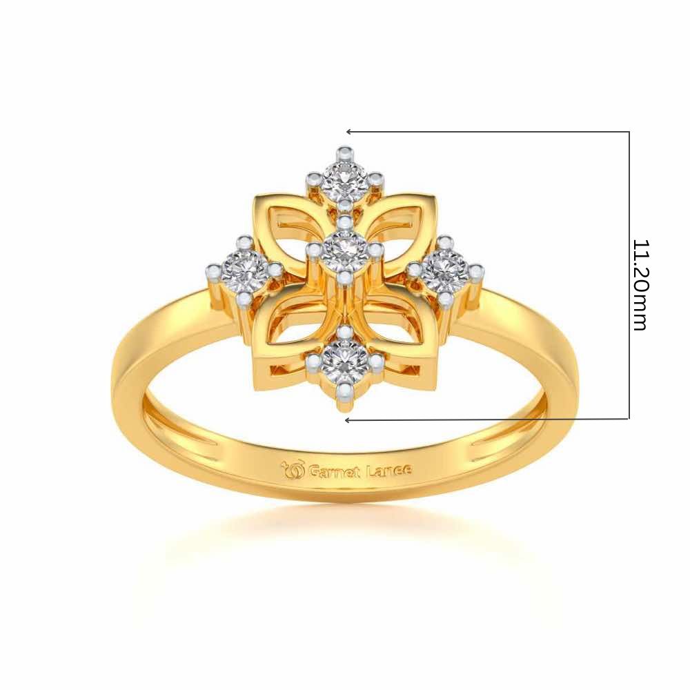 Kamalam Silver Ring - Yellow Gold - Image 5