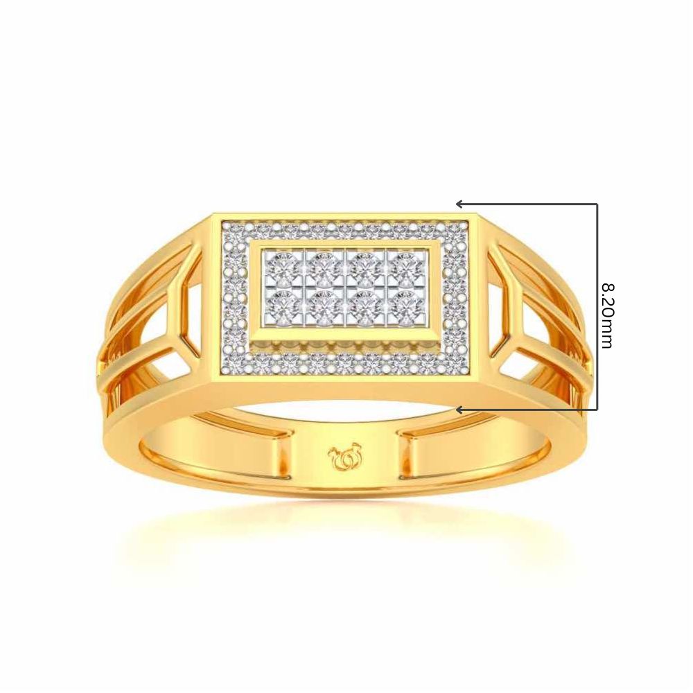 Regalius Silver Ring For Men - Yellow Gold - Image 5